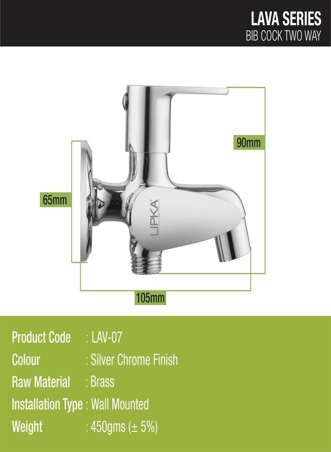 Lipka Bib Cock 2 Way Double Handle (Lava) - Image 2